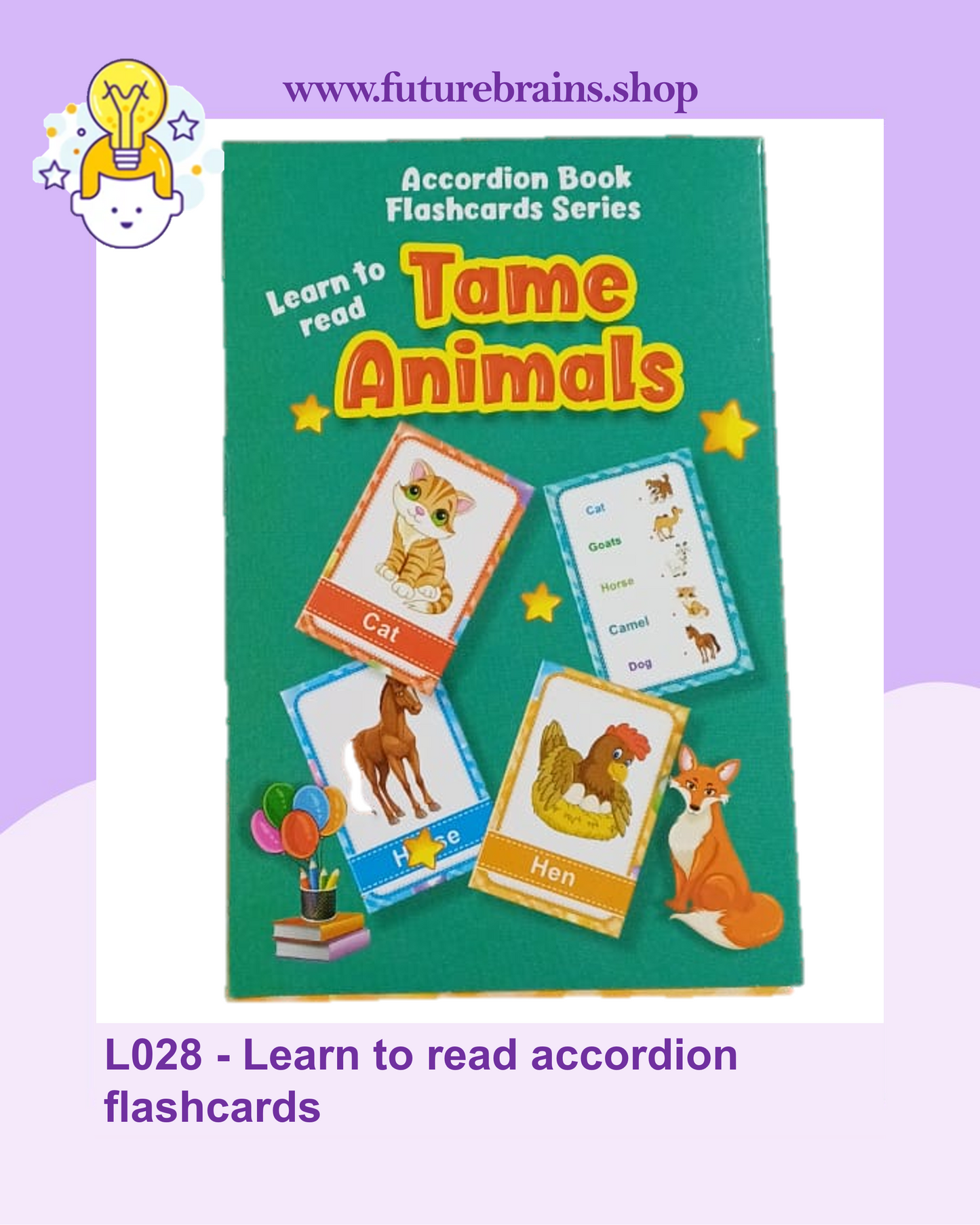 L028 - Learn to read accordion flashcards