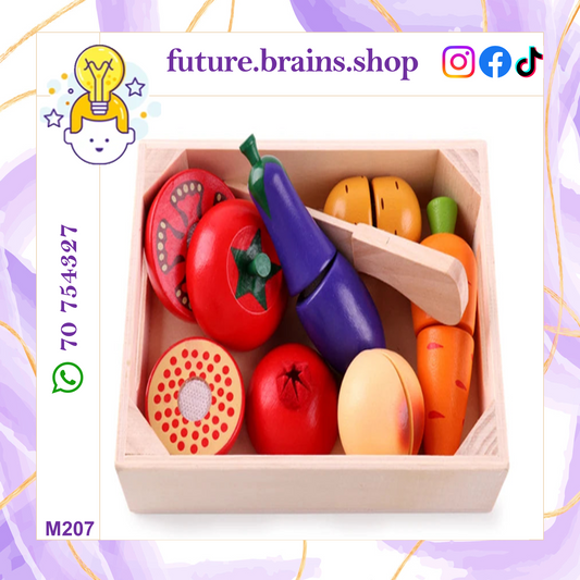 M207 - Wooden fruits or vegetables cutting toy