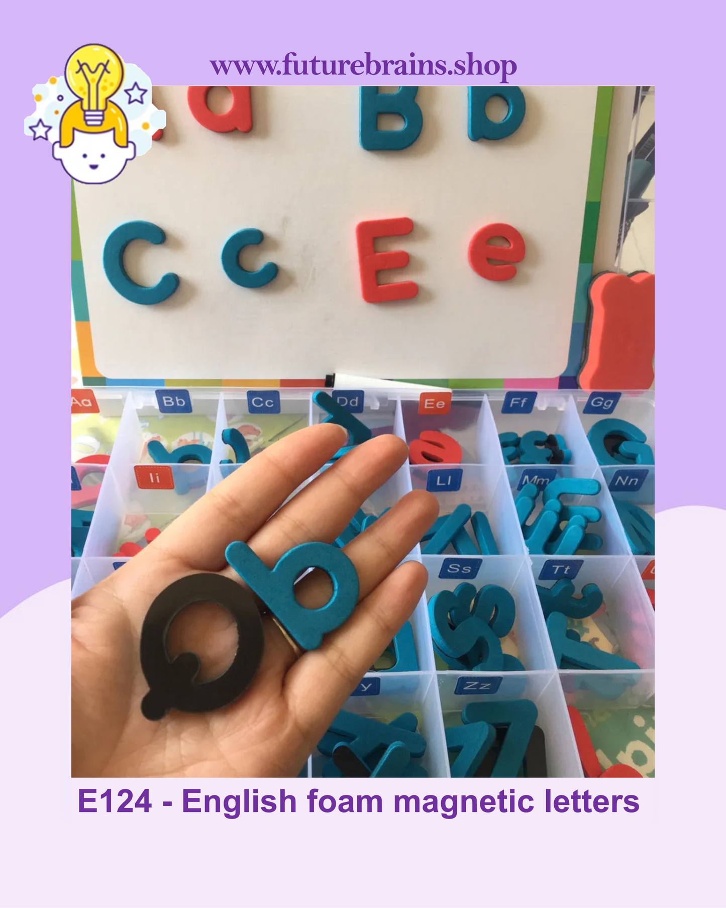 E124 - English foam magnetic letters