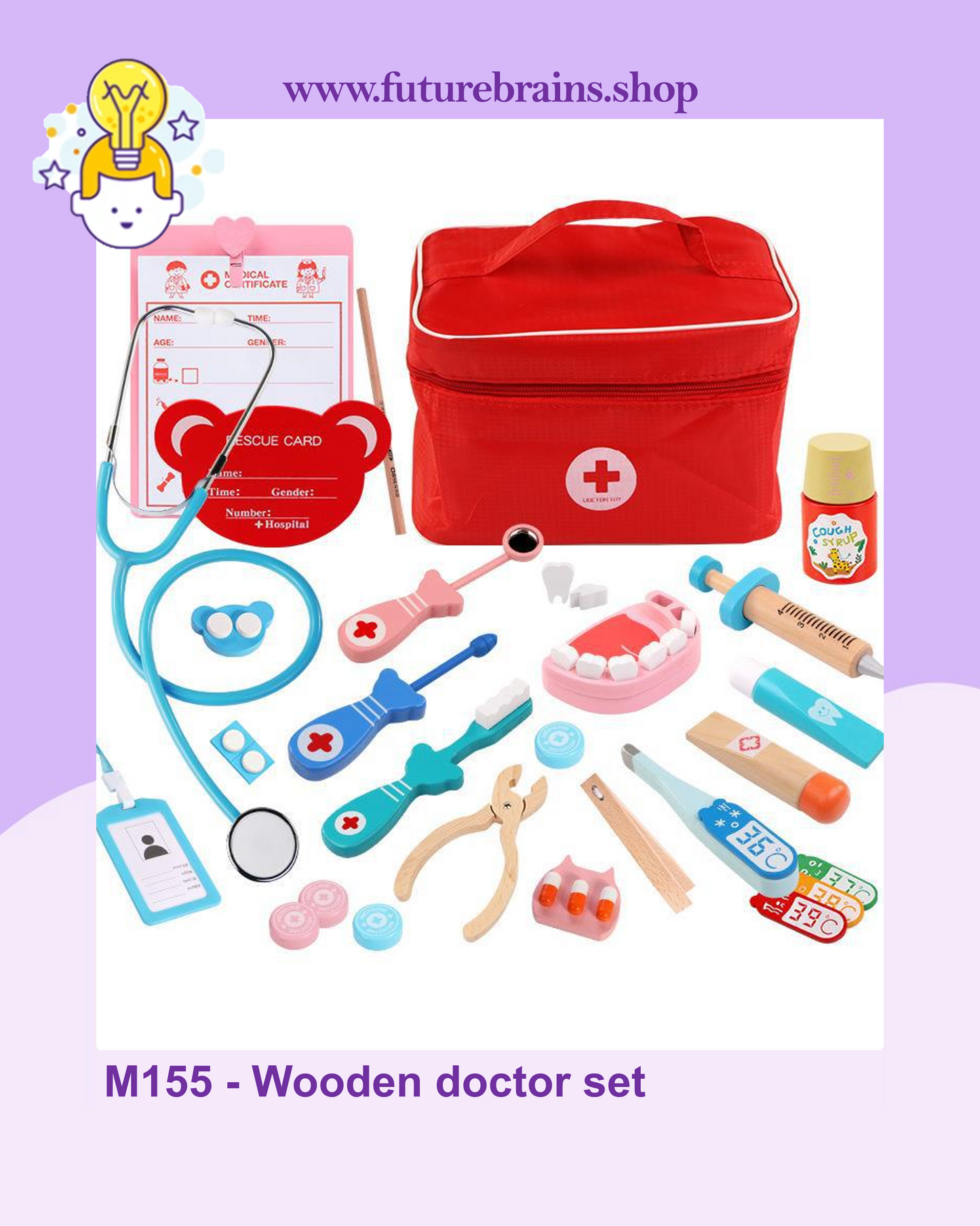 M155 - Wooden doctor set