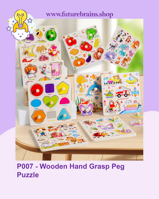 P007 - Wooden Hand Grasp Peg Puzzle