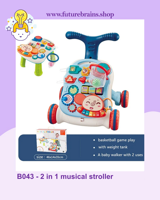 B043 - 2 in 1 musical stroller
