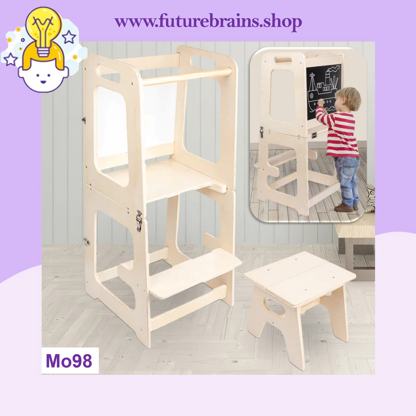 Mo098 - 2 in 1 Montessori learning tower (FREE DELIVERY)