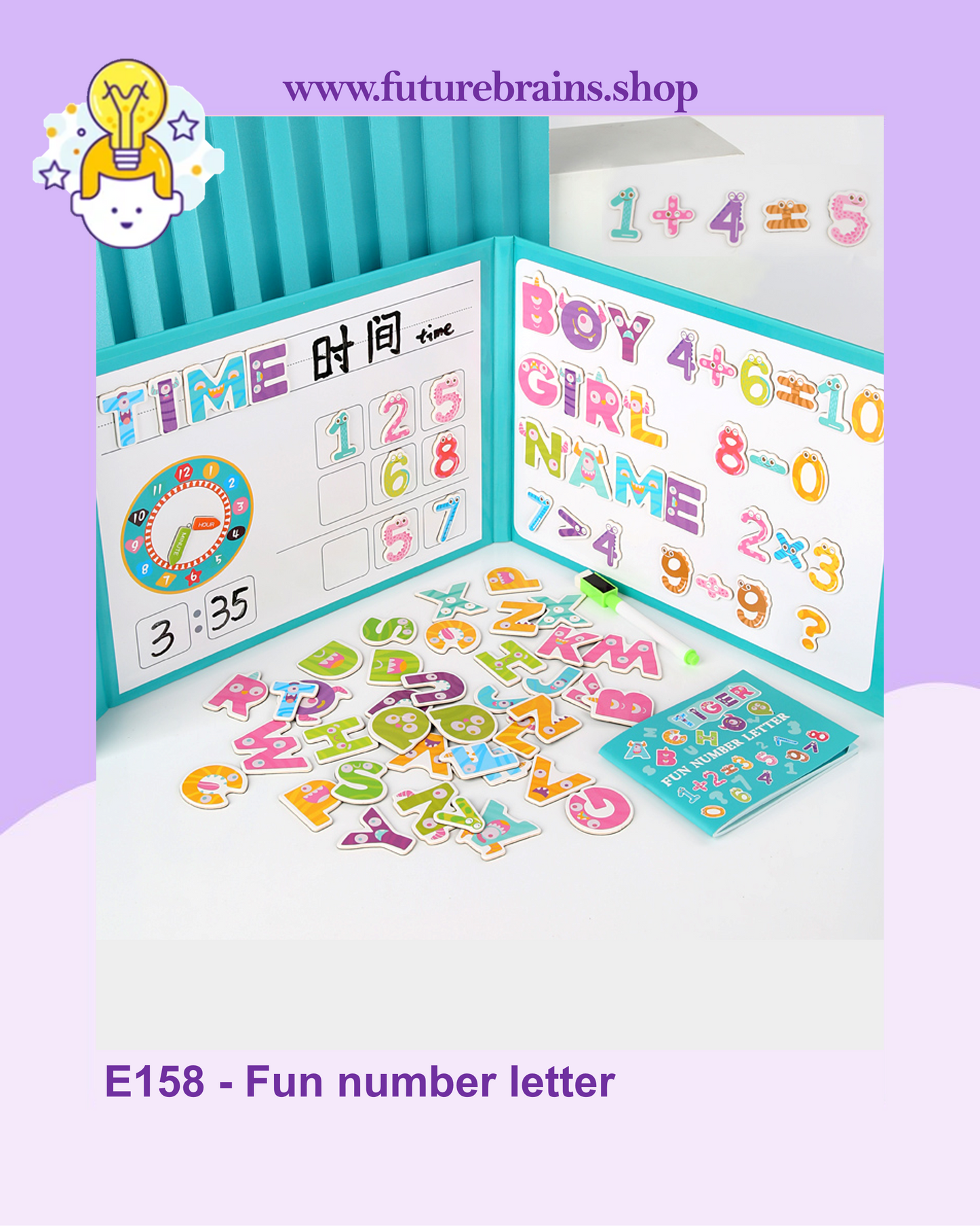 E158 - Fun number letter (magnetic book)