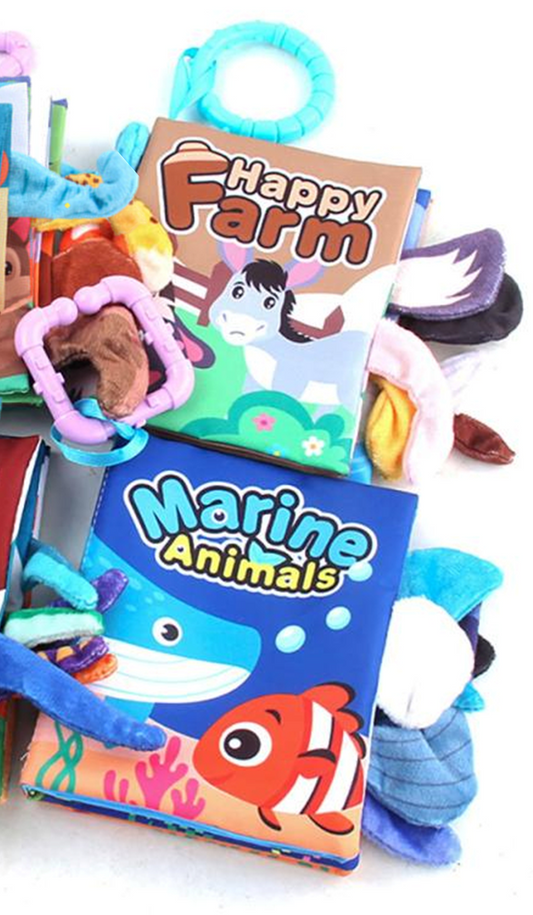 L170 - Babies soft cloth books with tails