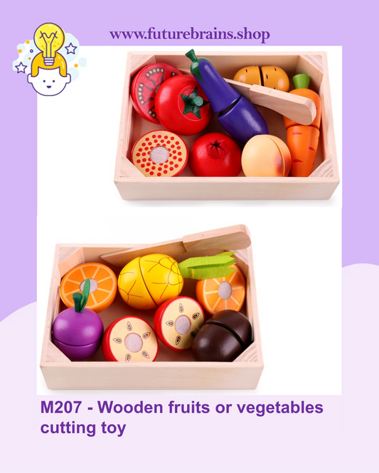 M207 - Wooden fruits or vegetables cutting toy