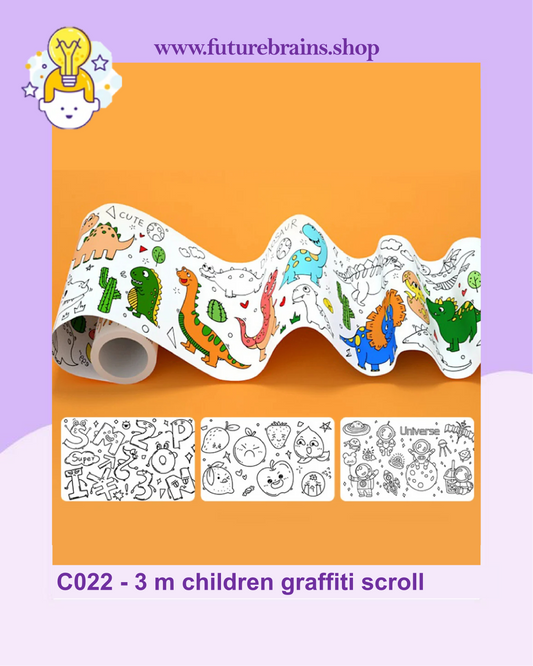 C022 - 3 m children graffiti scroll