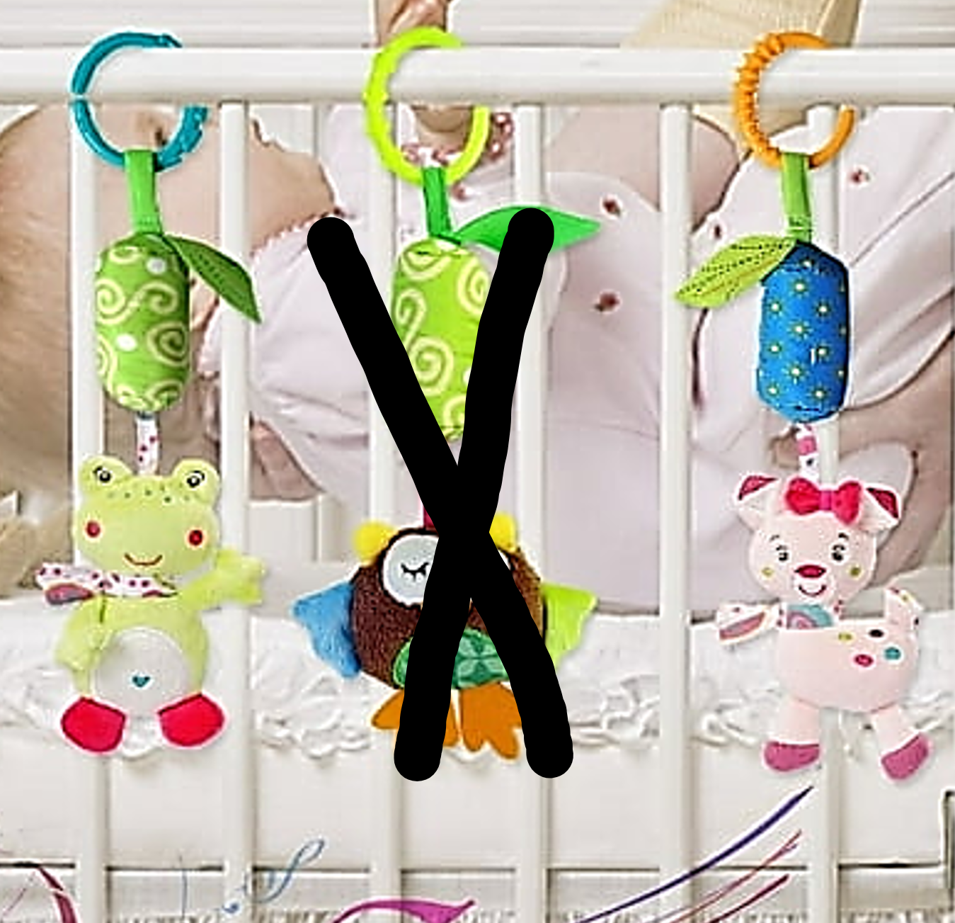 B005 - Colored plush stuffed rattle
