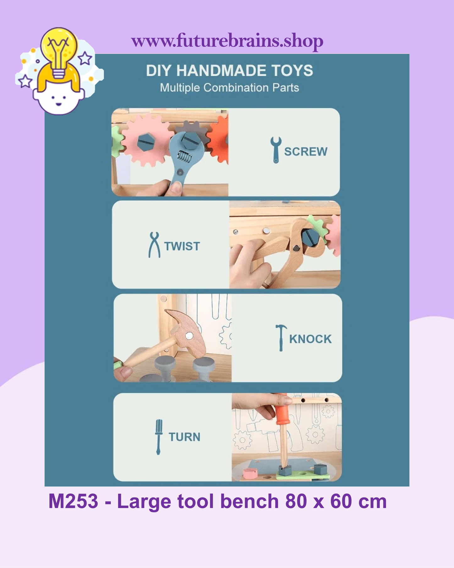 M253 - Large tool bench 80 x 60 cm (FREE DELIVERY)