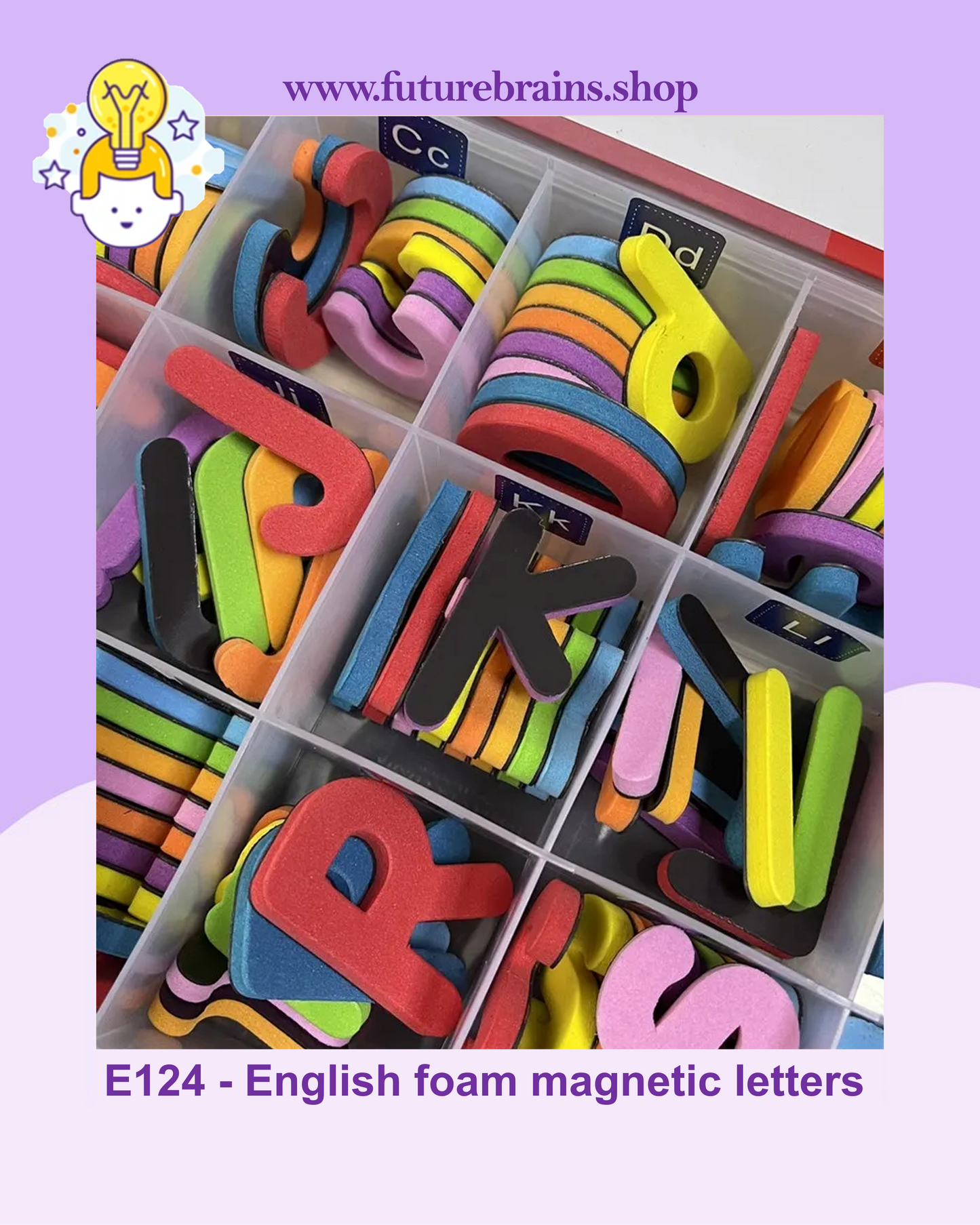 E124 - English foam magnetic letters