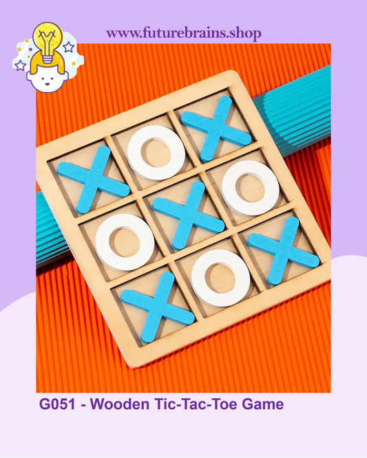 G051 - Wooden Tic-Tac-Toe Board Game