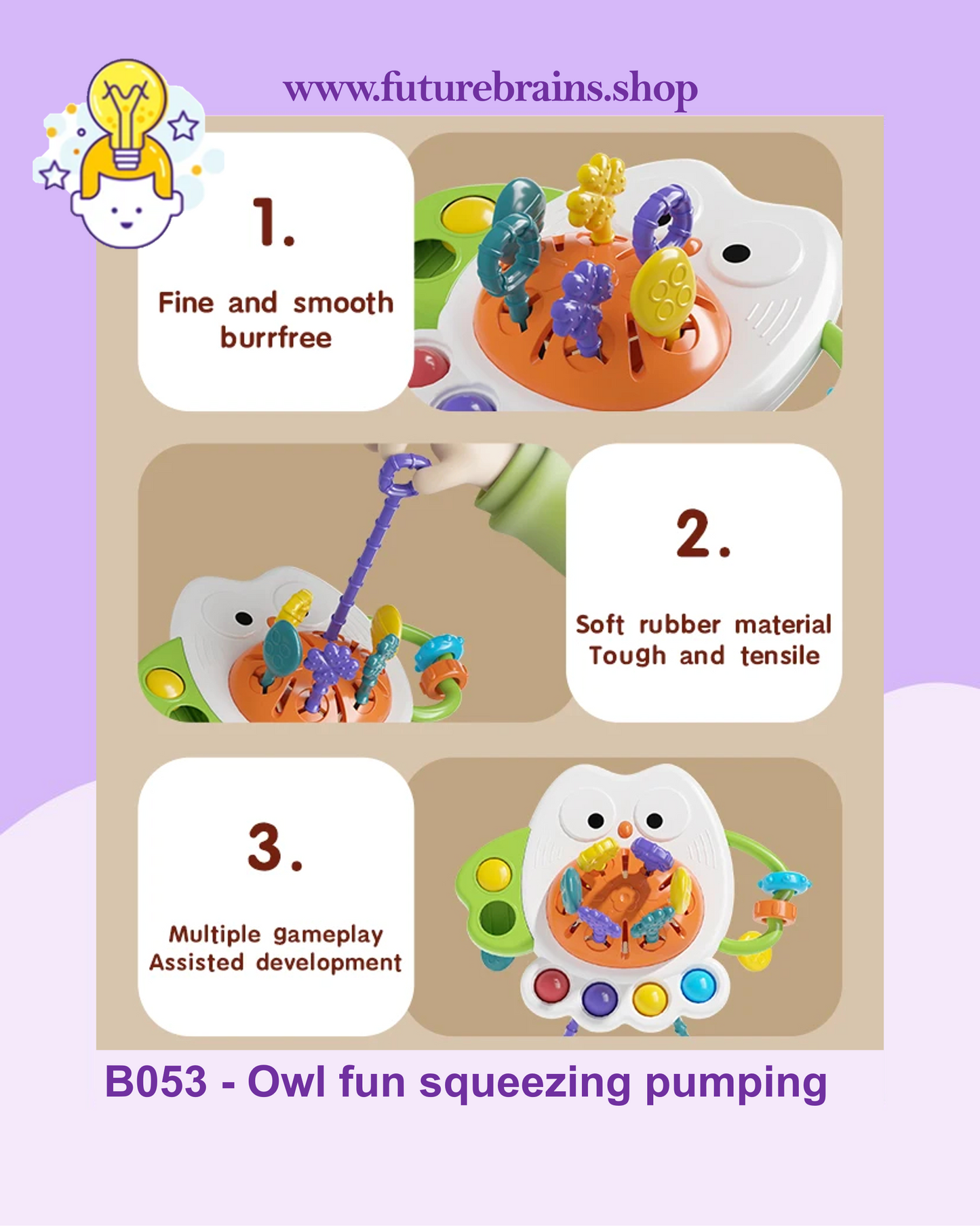 B053 - Owl fun squeezing pumping