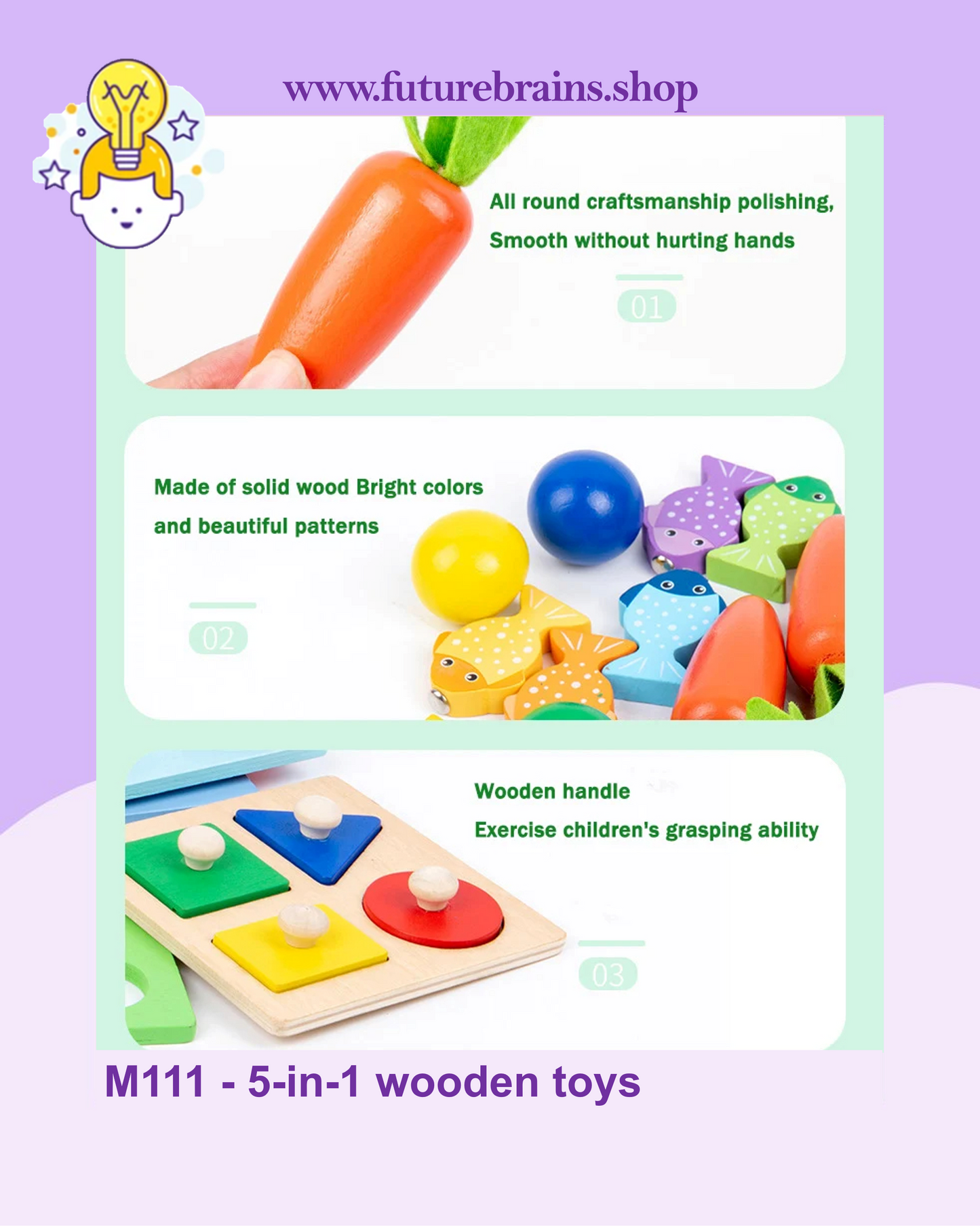 M111 - 5-in-1 wooden toys