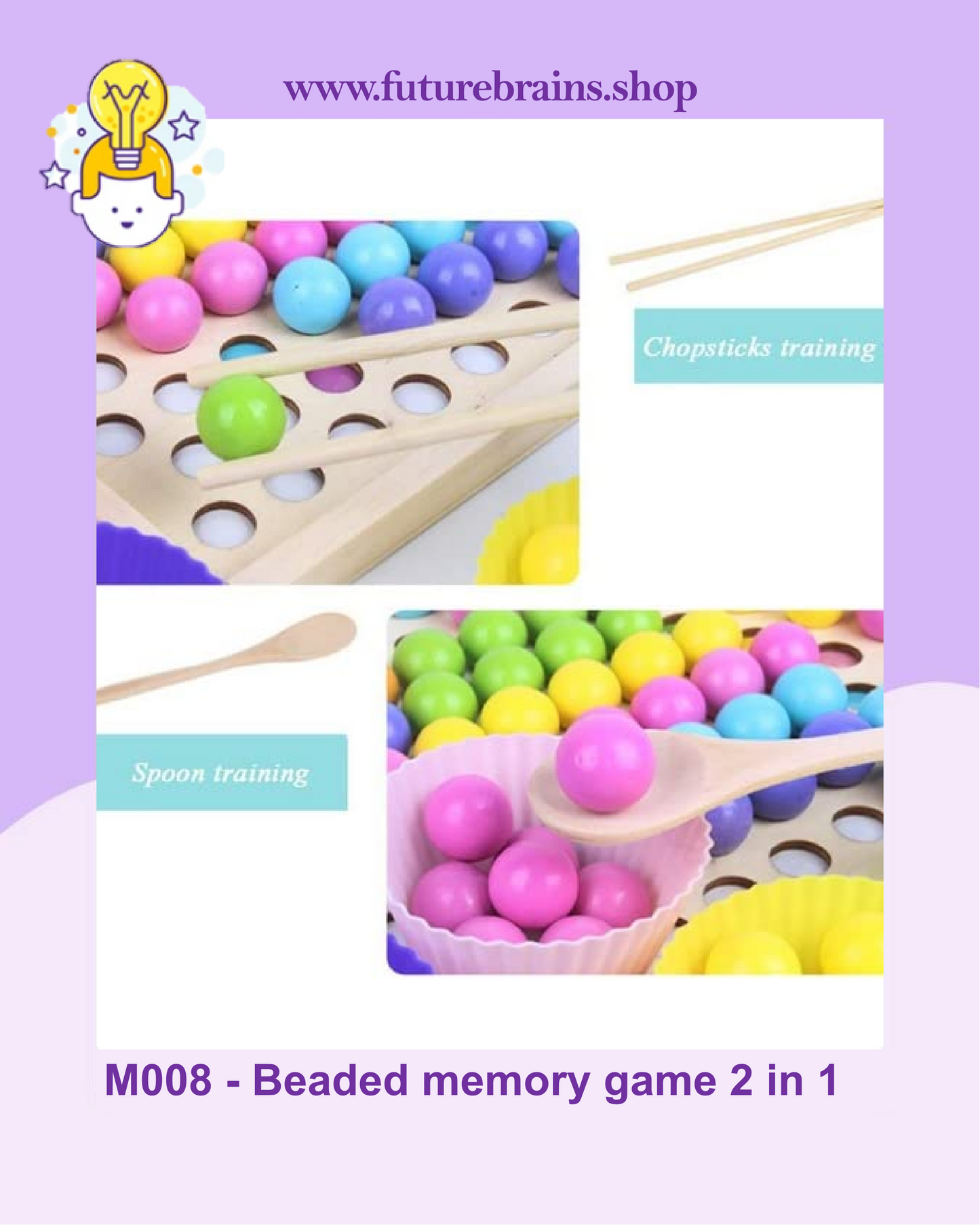 M008 - Beaded memory game 2 in 1