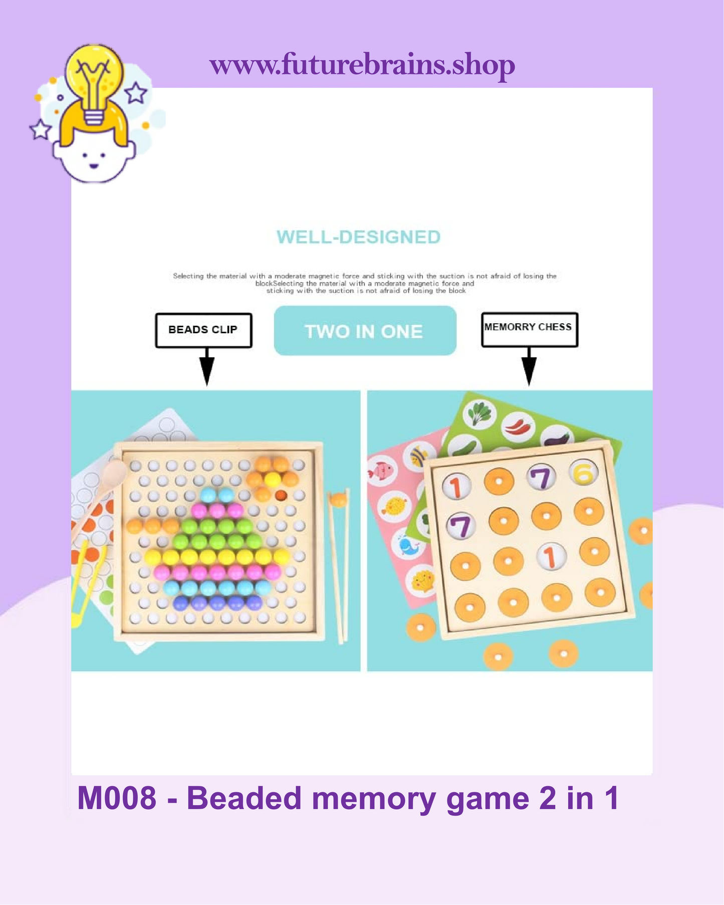 M008 - Beaded memory game 2 in 1