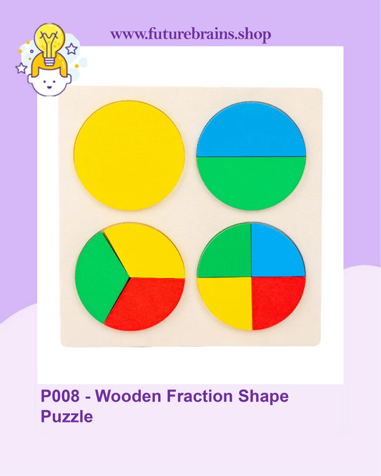 P008 - Wooden Fraction Shape Puzzle