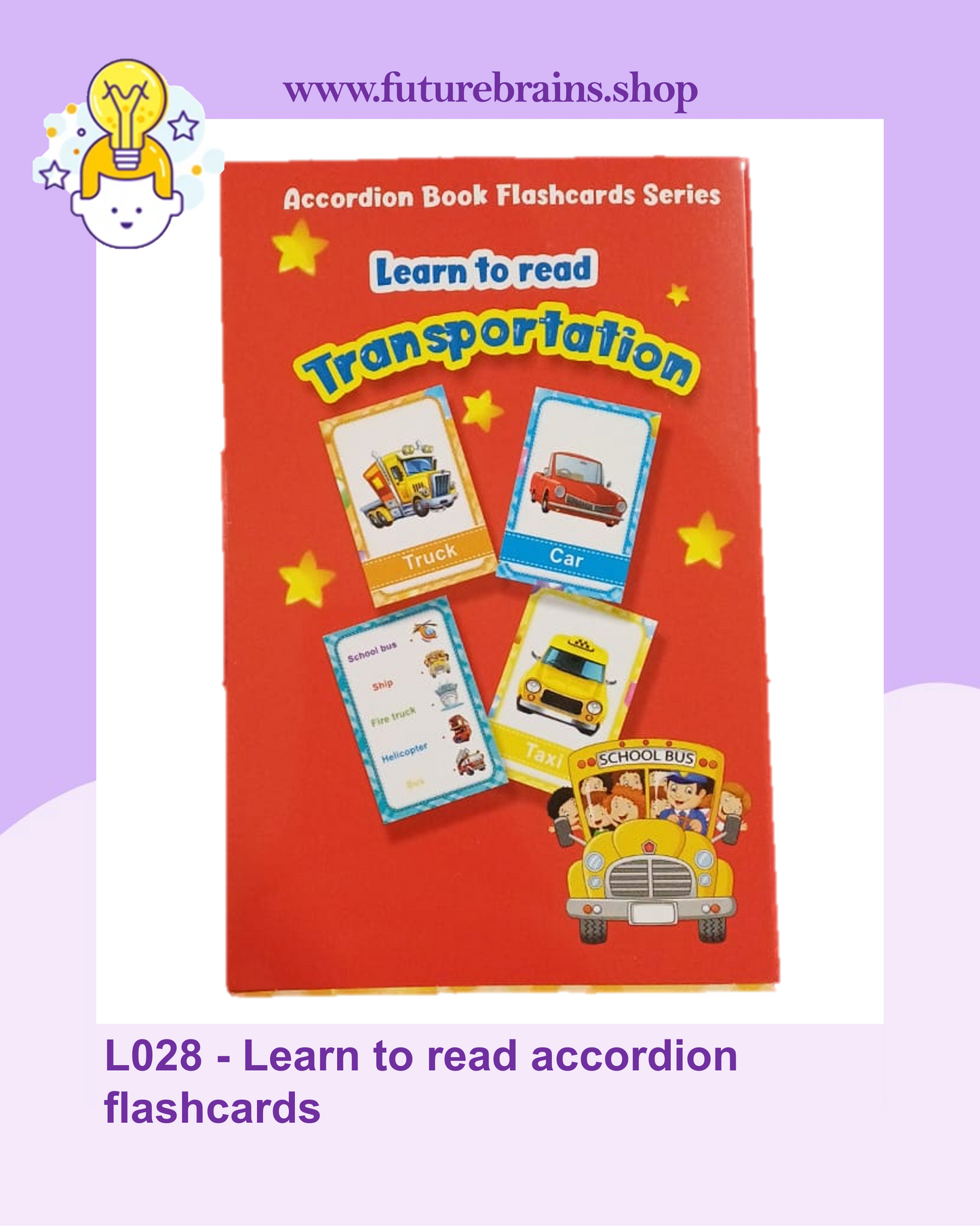 L028 - Learn to read accordion flashcards