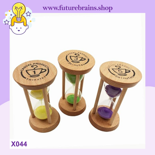 X044 - Wooden hourglass sand timer