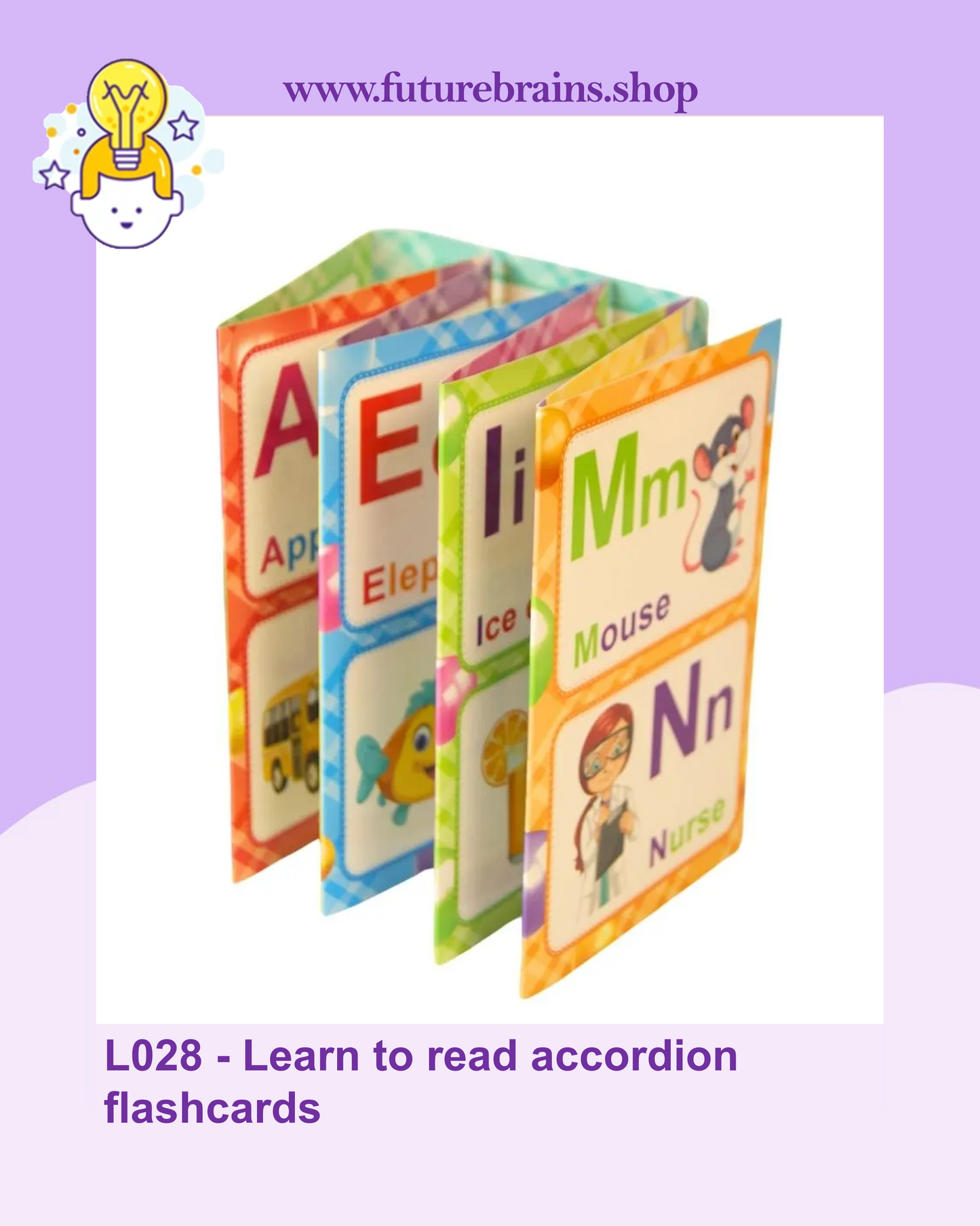L028 - Learn to read accordion flashcards