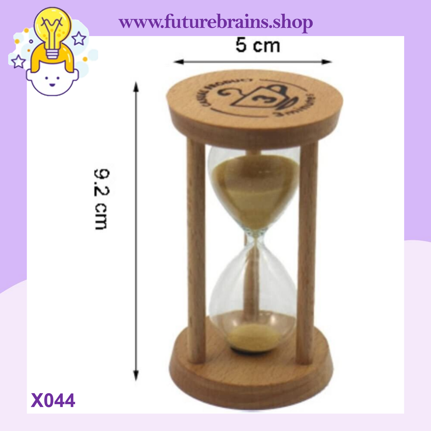 X044 - Wooden hourglass sand timer