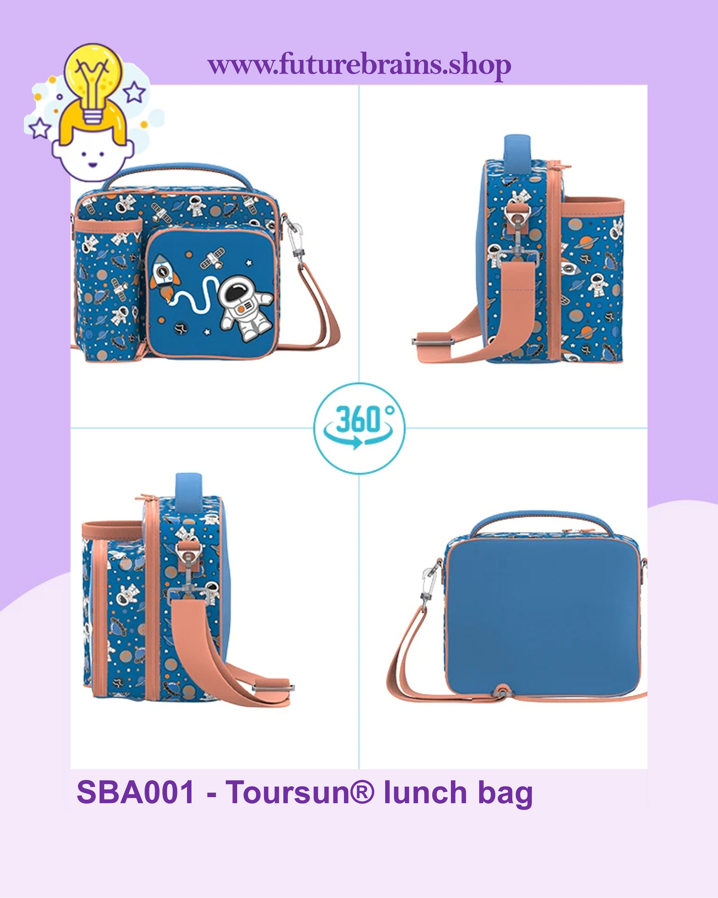 SBA001 - Toursun® lunch bag dinosaur gaming design