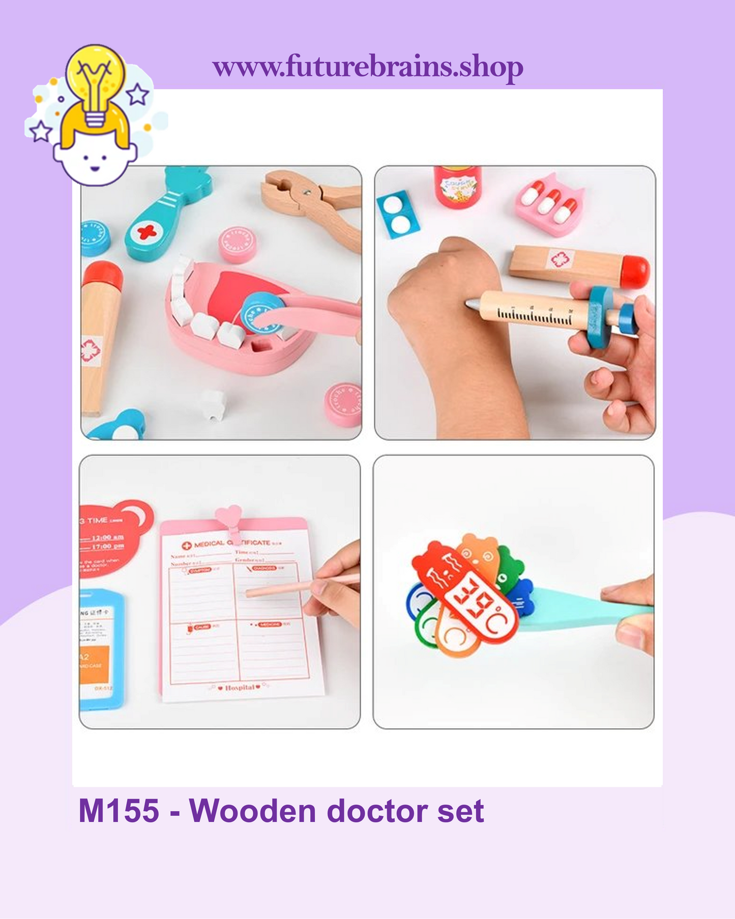 M155 - Wooden doctor set