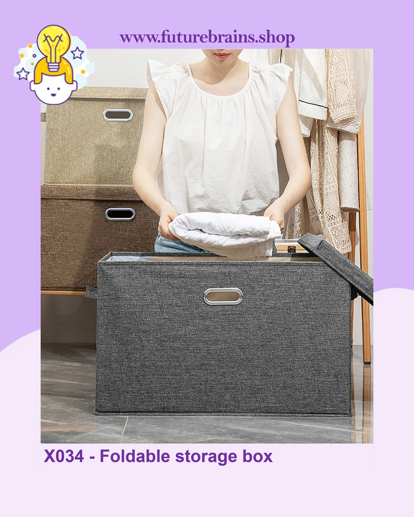 X034 - Foldable storage box