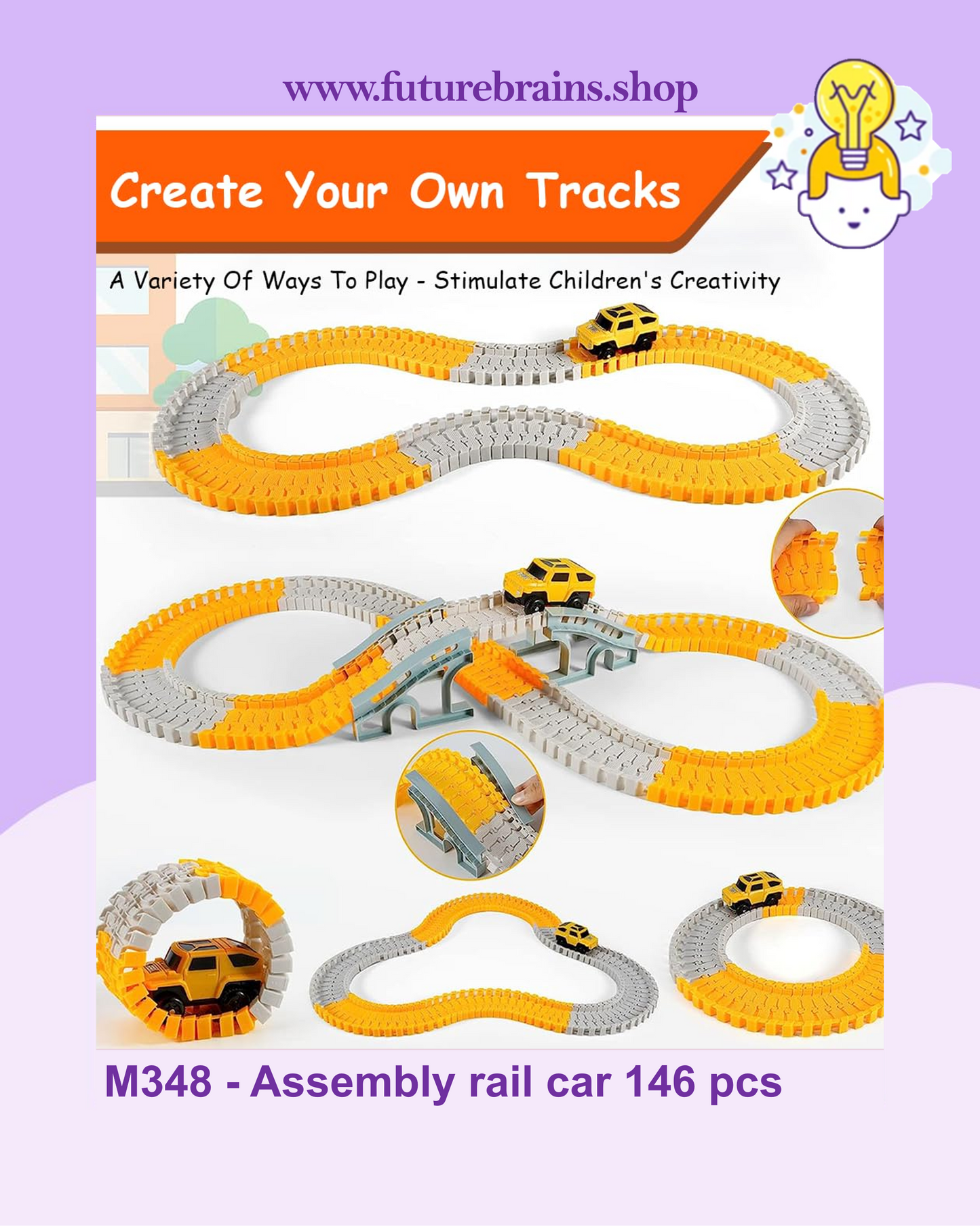 M348 - Puzzle assembly rail car 146 pcs