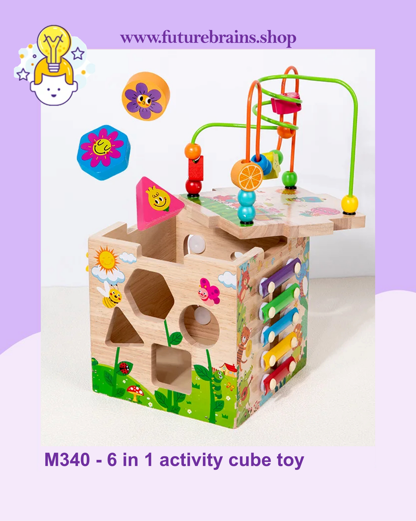 M340 - 6 in 1 activity cube toy
