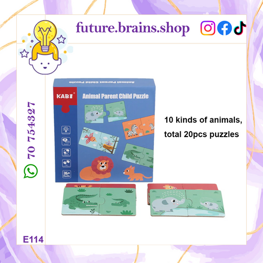 E114 - Animal parent child puzzle