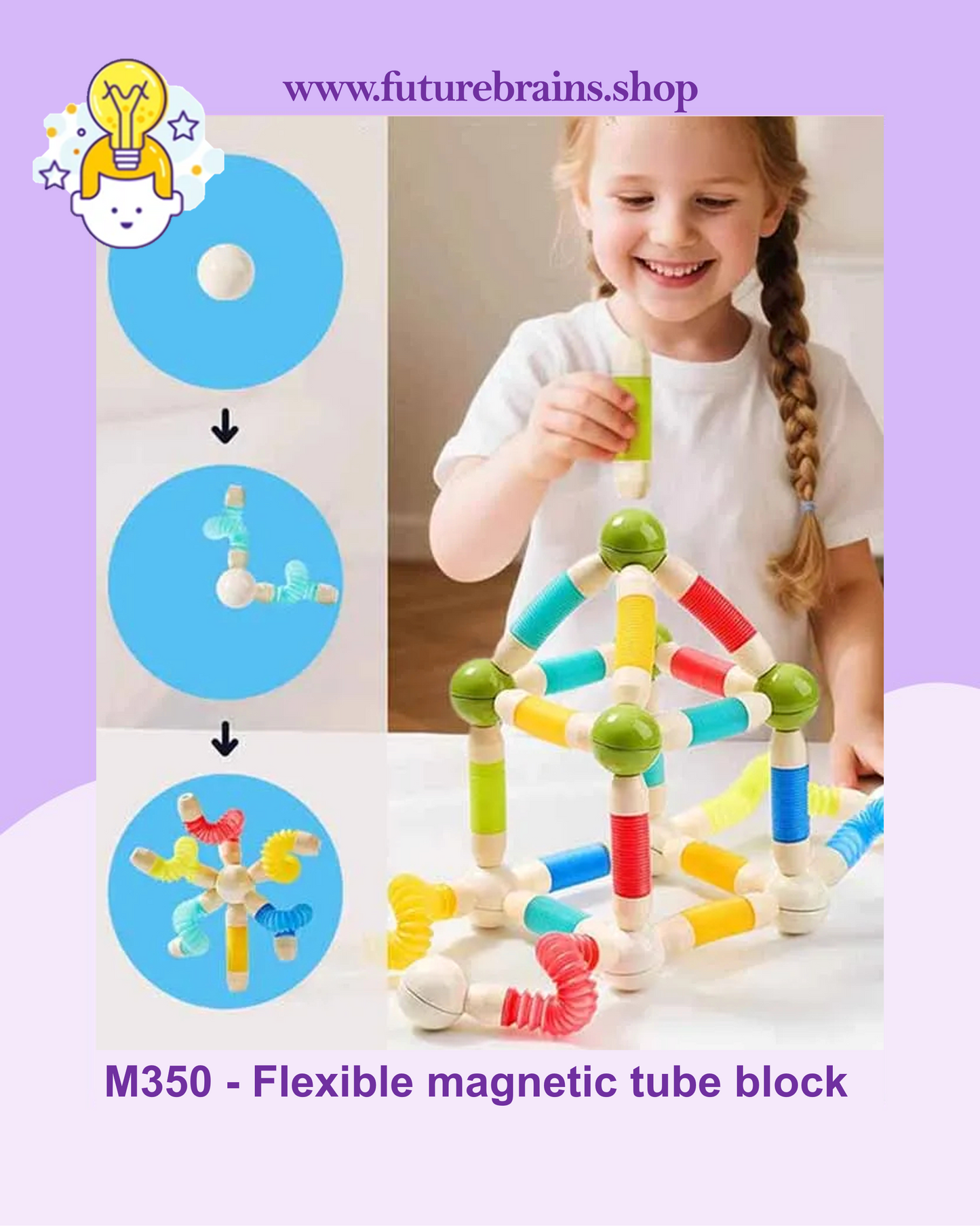 Flexible magnetic tube block