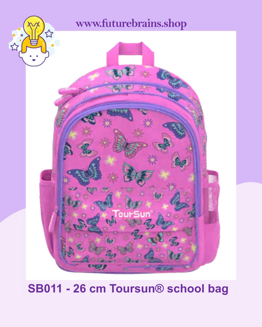 SB011 - 26 cm Toursun® school bag butterflies design