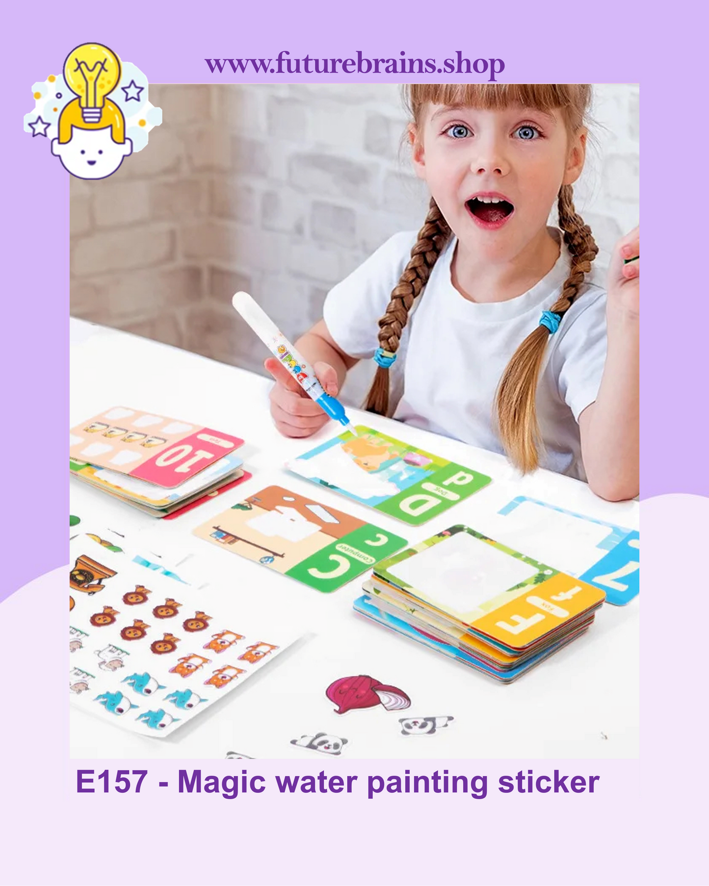 E157 - Magic water painting sticker