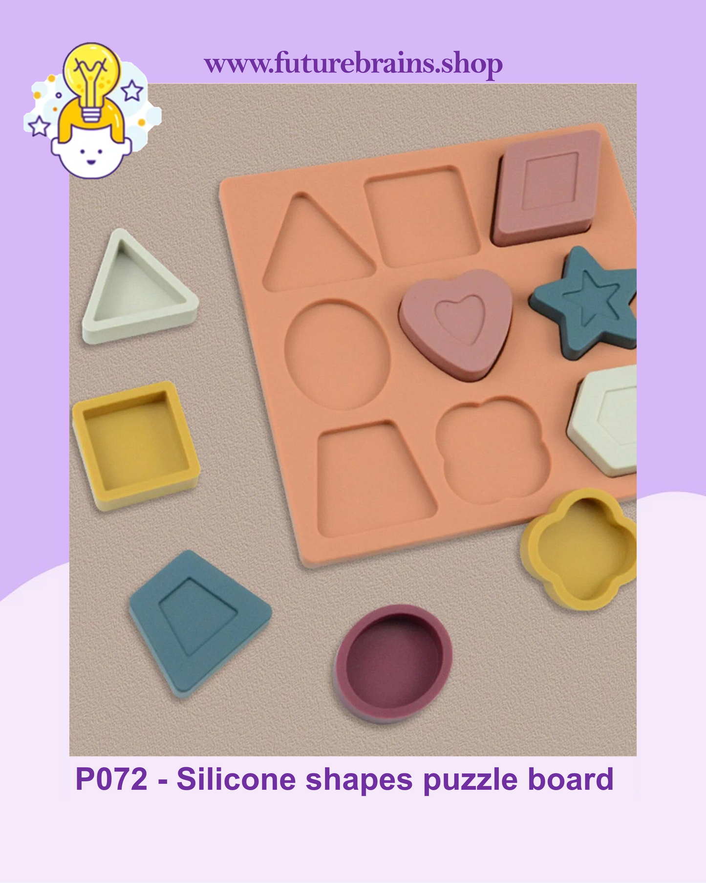 P072 - Silicone shapes puzzle board