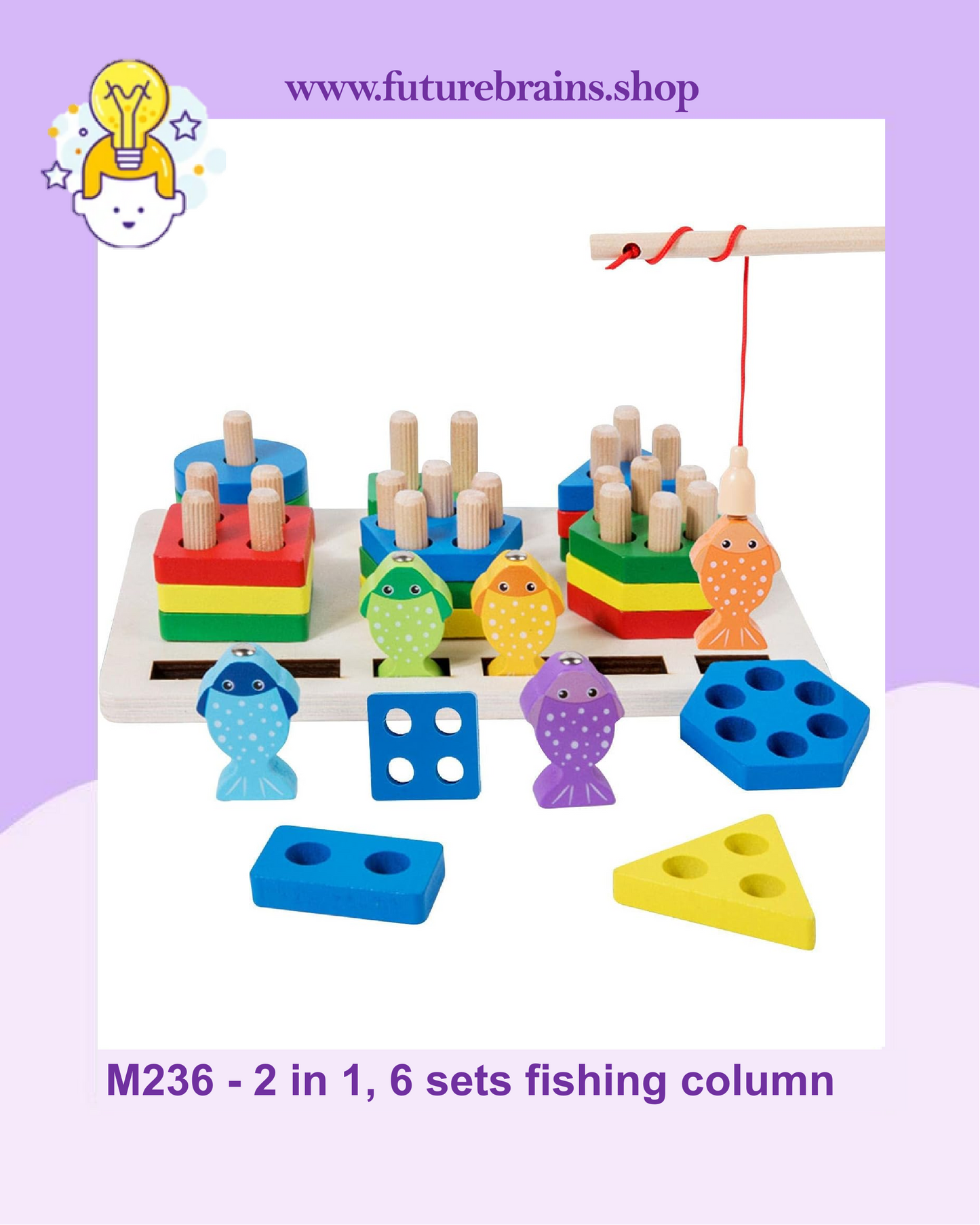 M236 - 2 in 1, 6 sets fishing column