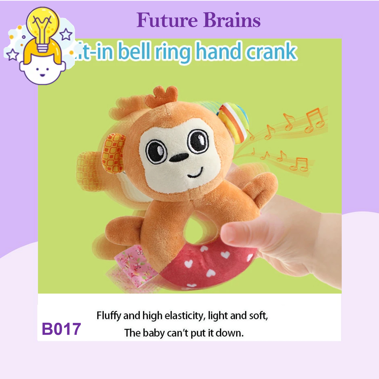 B017 - Baby cloth rattle ring