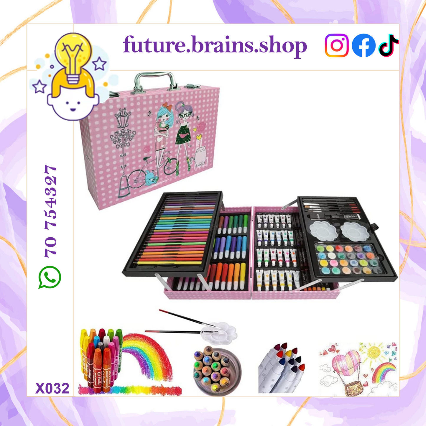 X032 - 145 pcs coloring kit