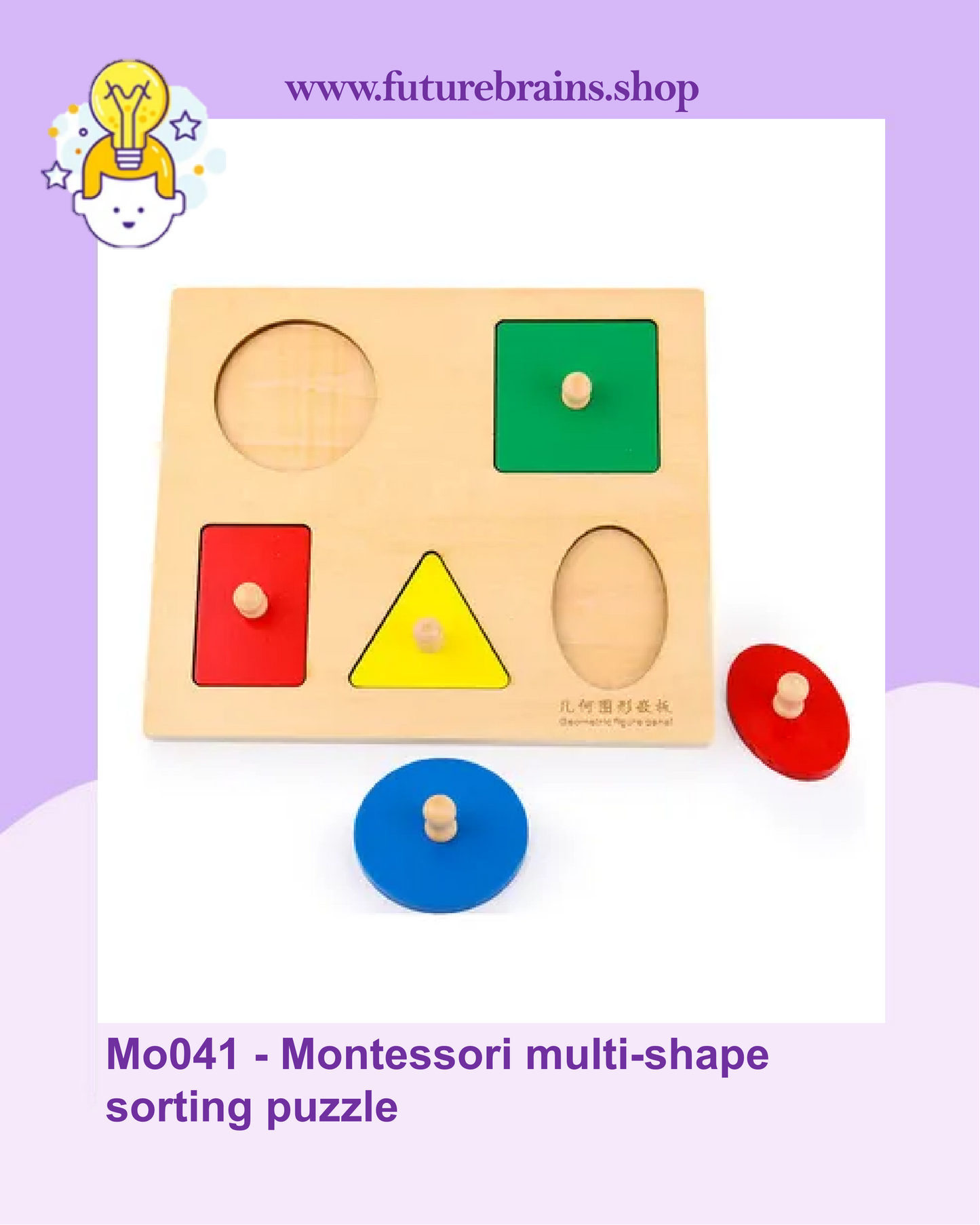 Mo041 - Montessori multi-shape sorting puzzle