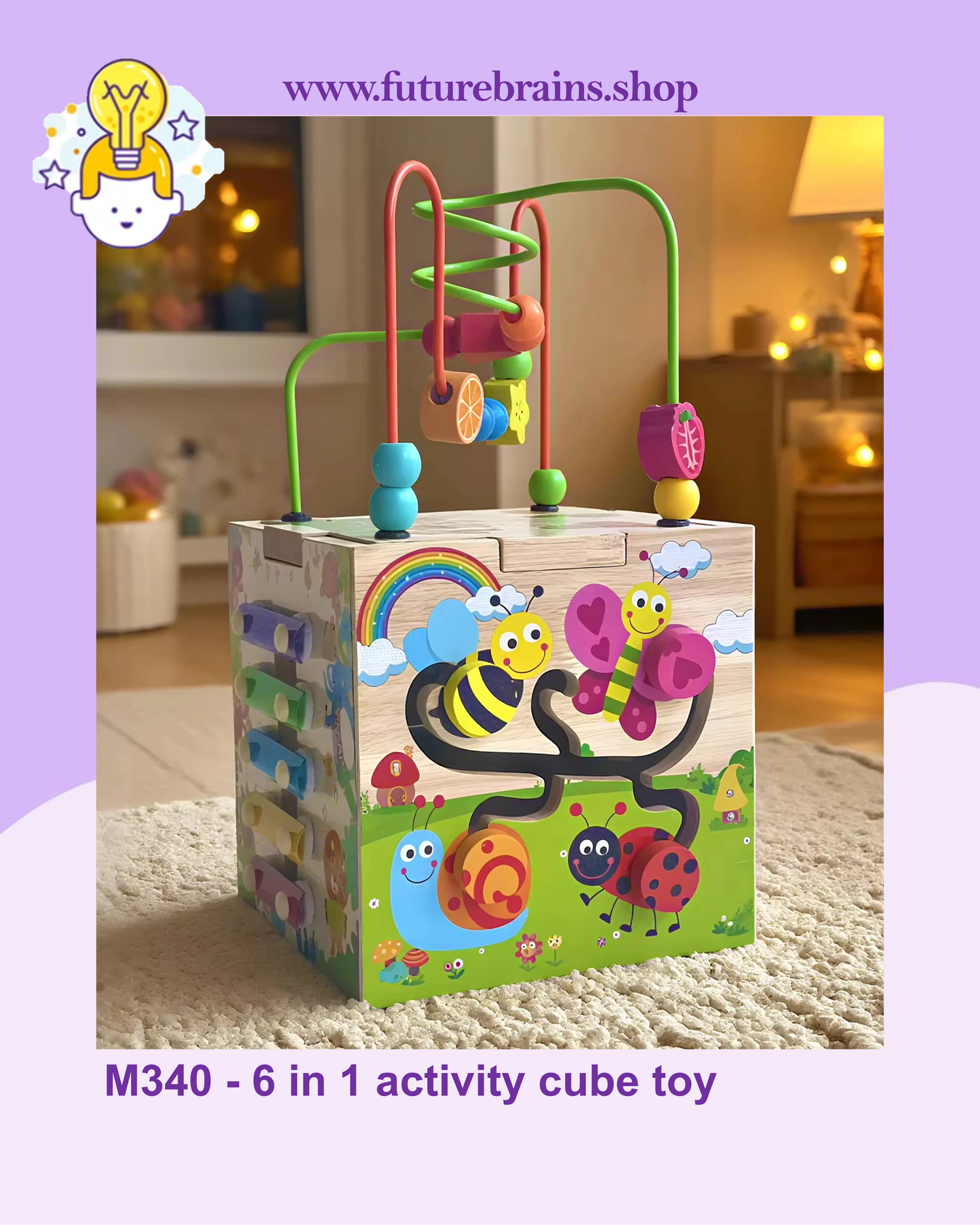 M340 - 6 in 1 activity cube toy