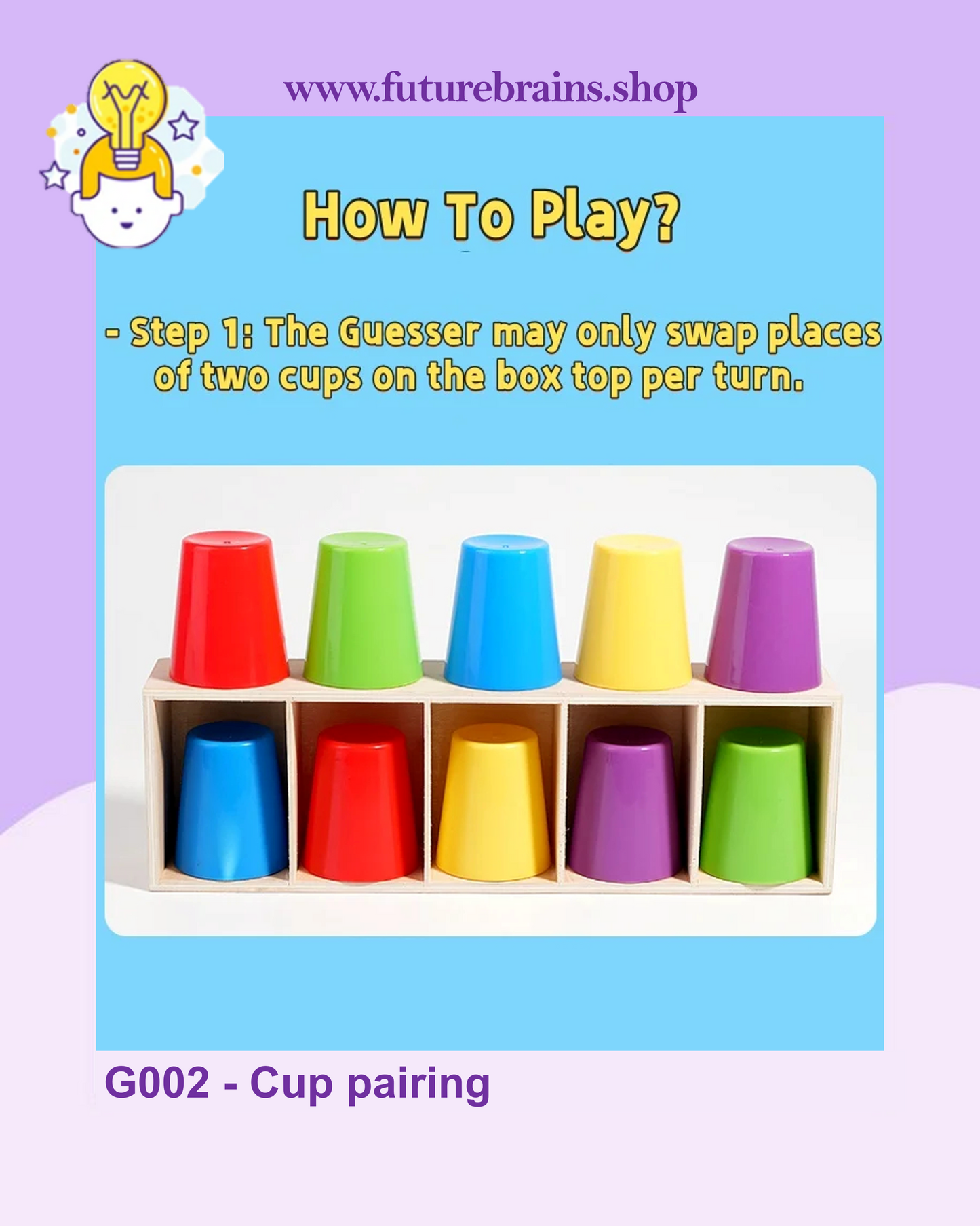 G002 - Cup pairing (Colors memory game)
