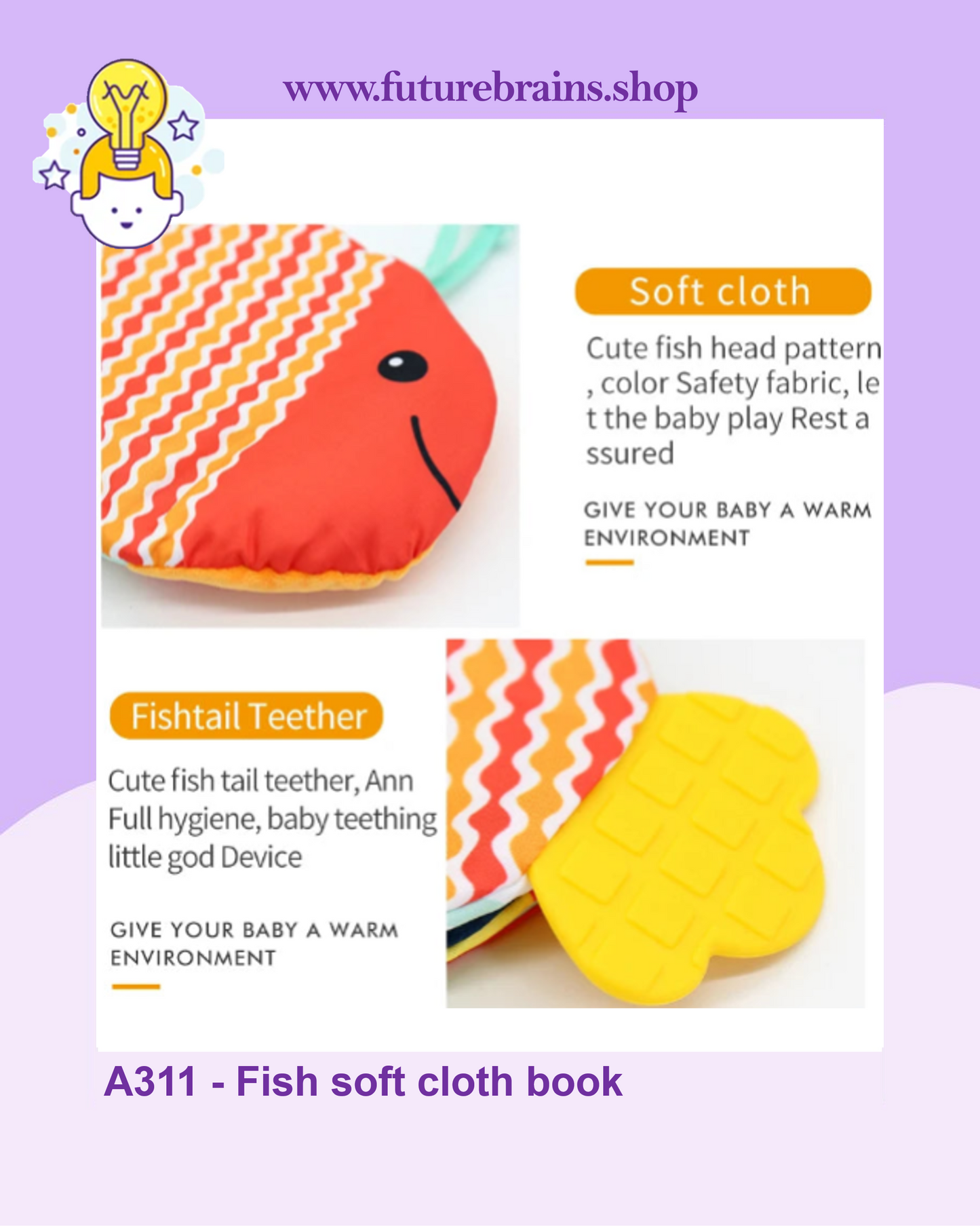 A311 - Fish soft cloth book