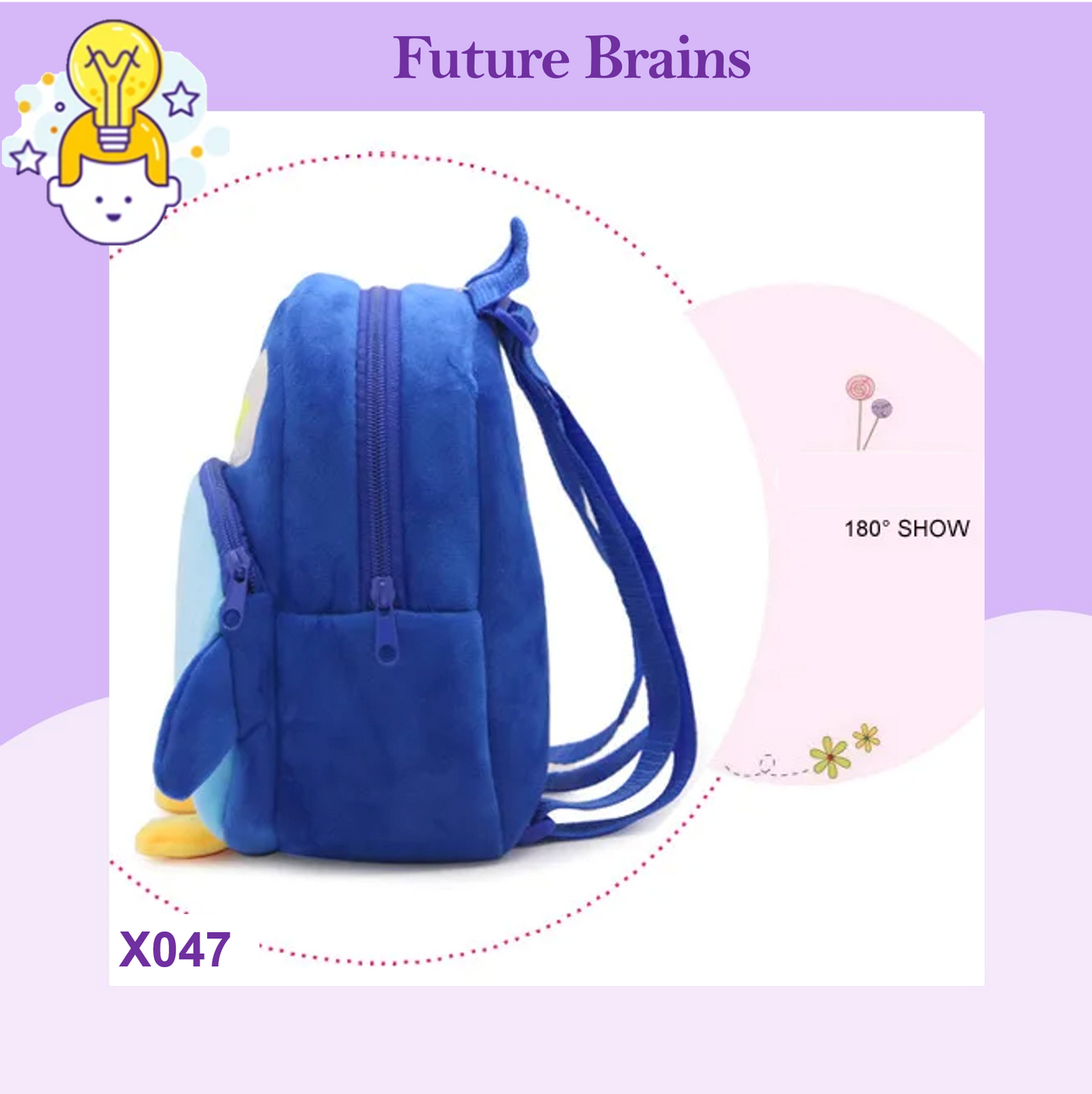 X047 - Animals cartoon backpacks 26 x 24 cm