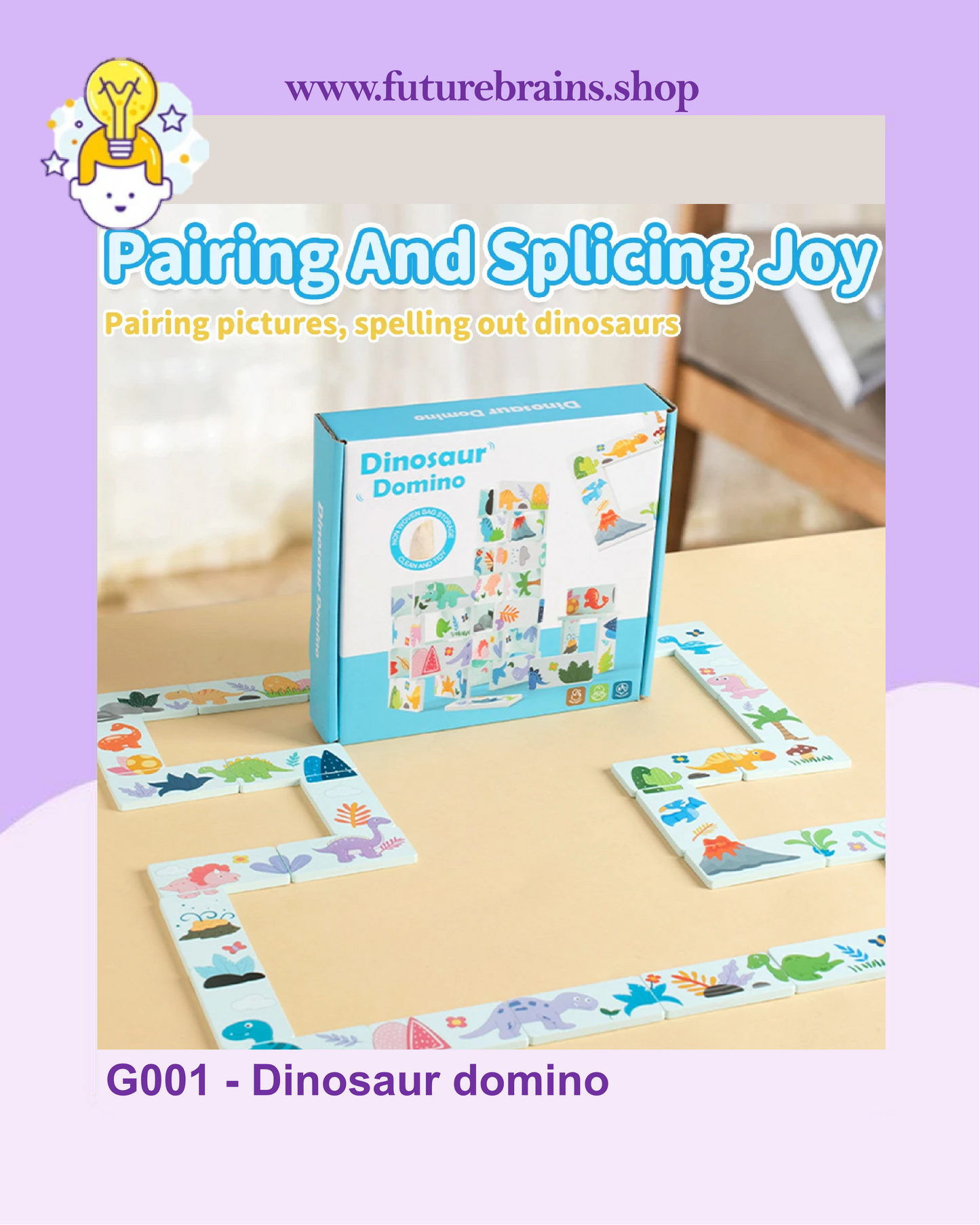 G001 - Dinosaur domino
