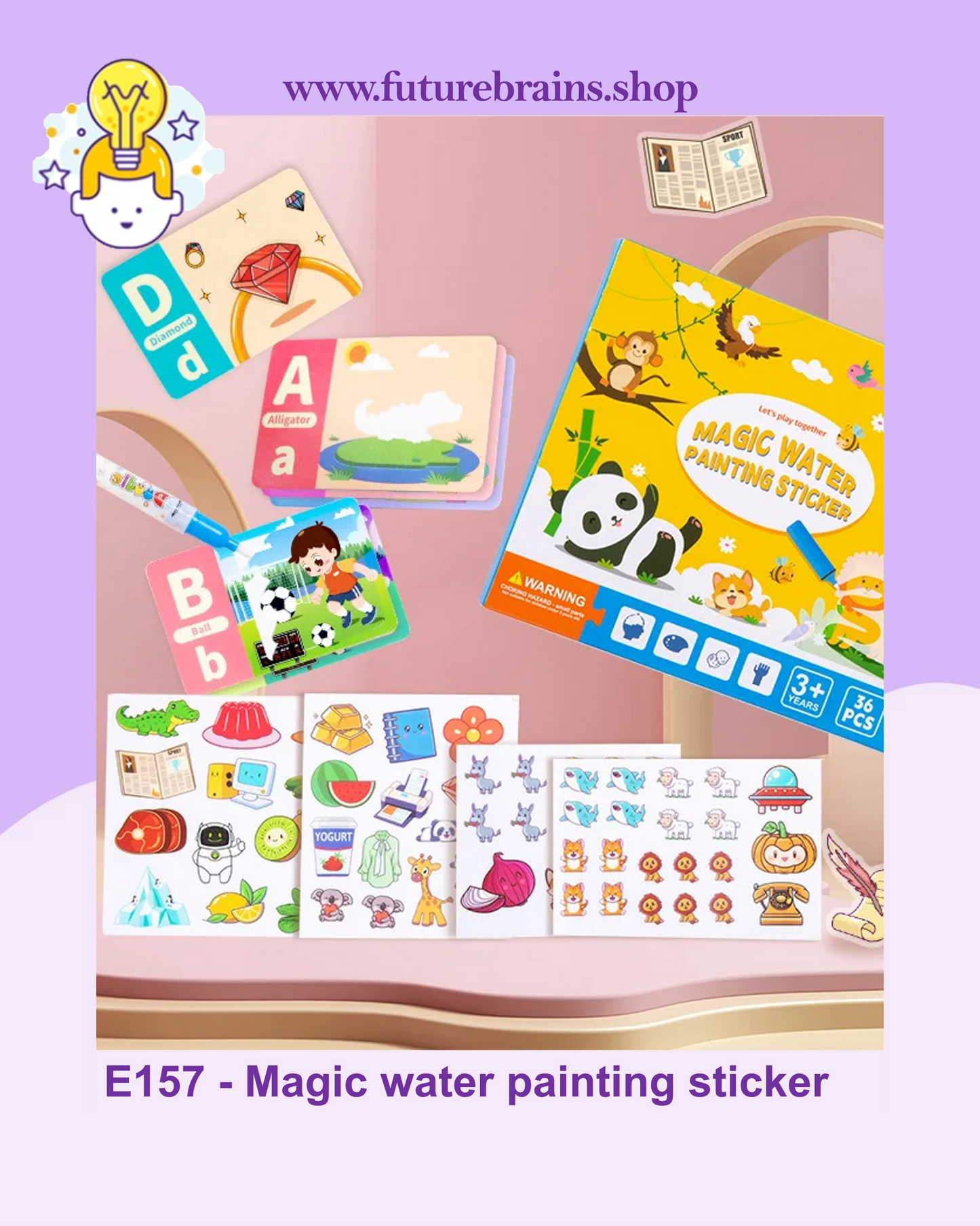 E157 - Magic water painting sticker