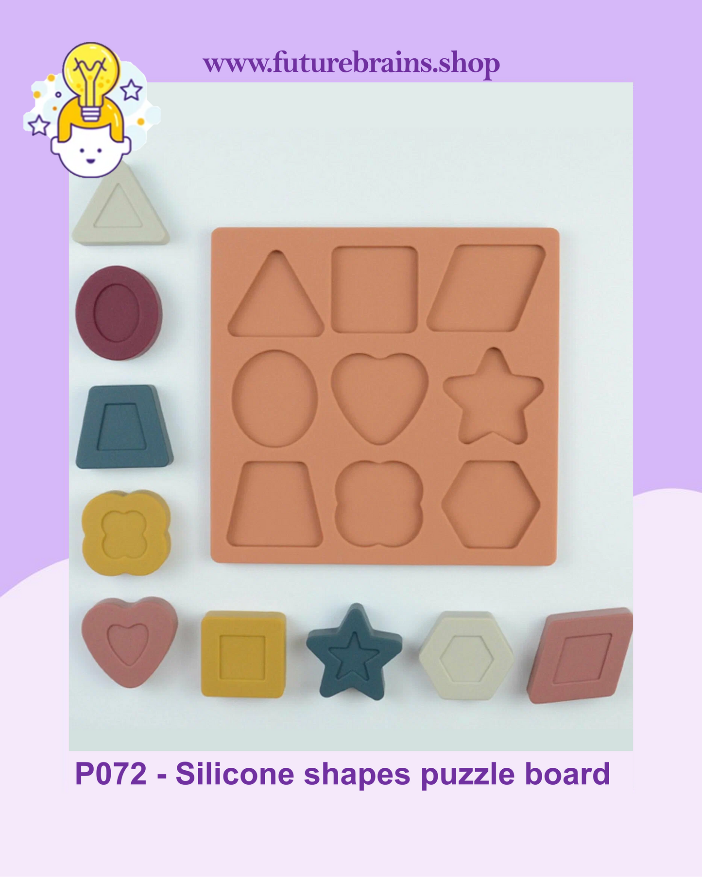 P072 - Silicone shapes puzzle board