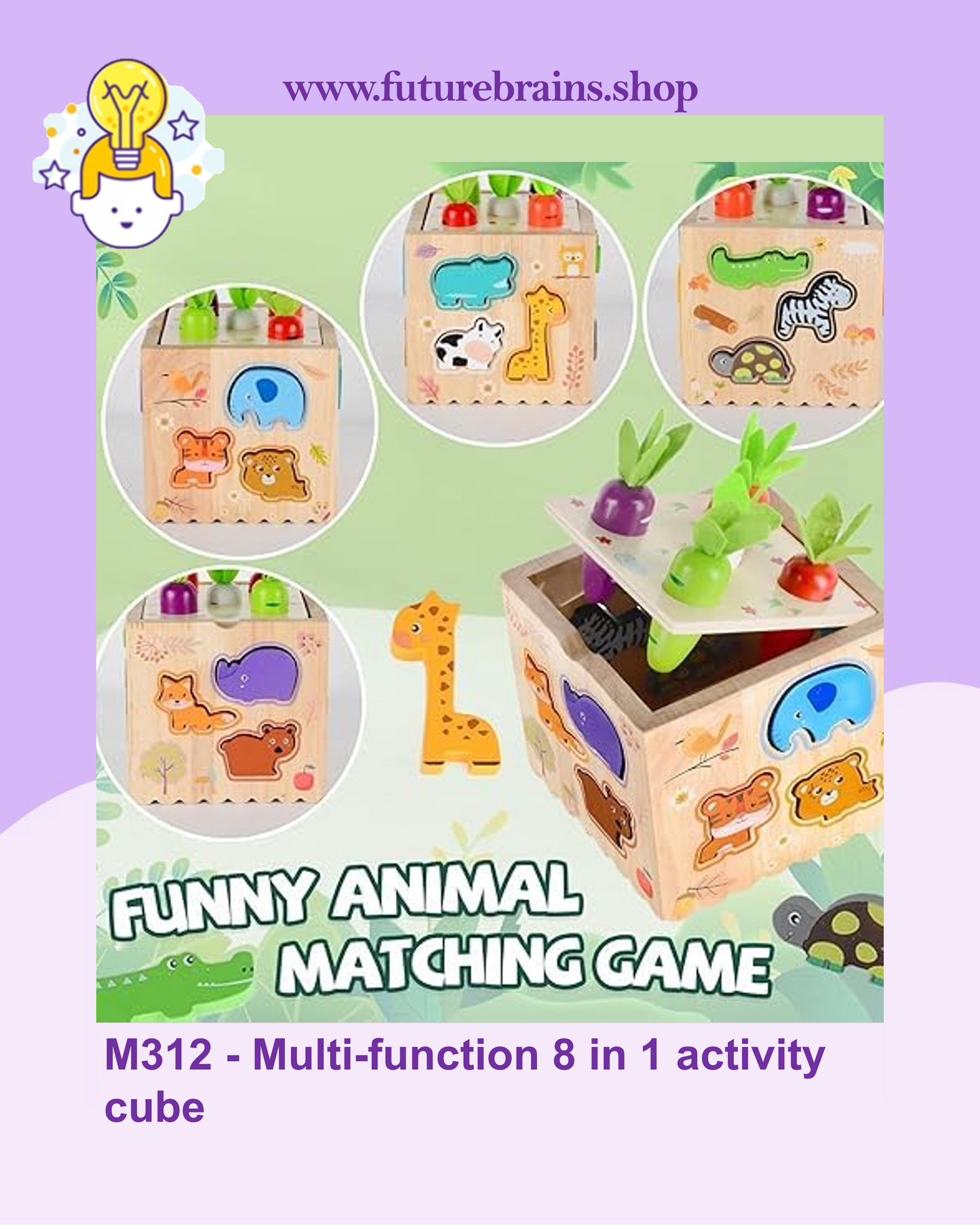 M312 - Multi-function 8 in 1 activity cube