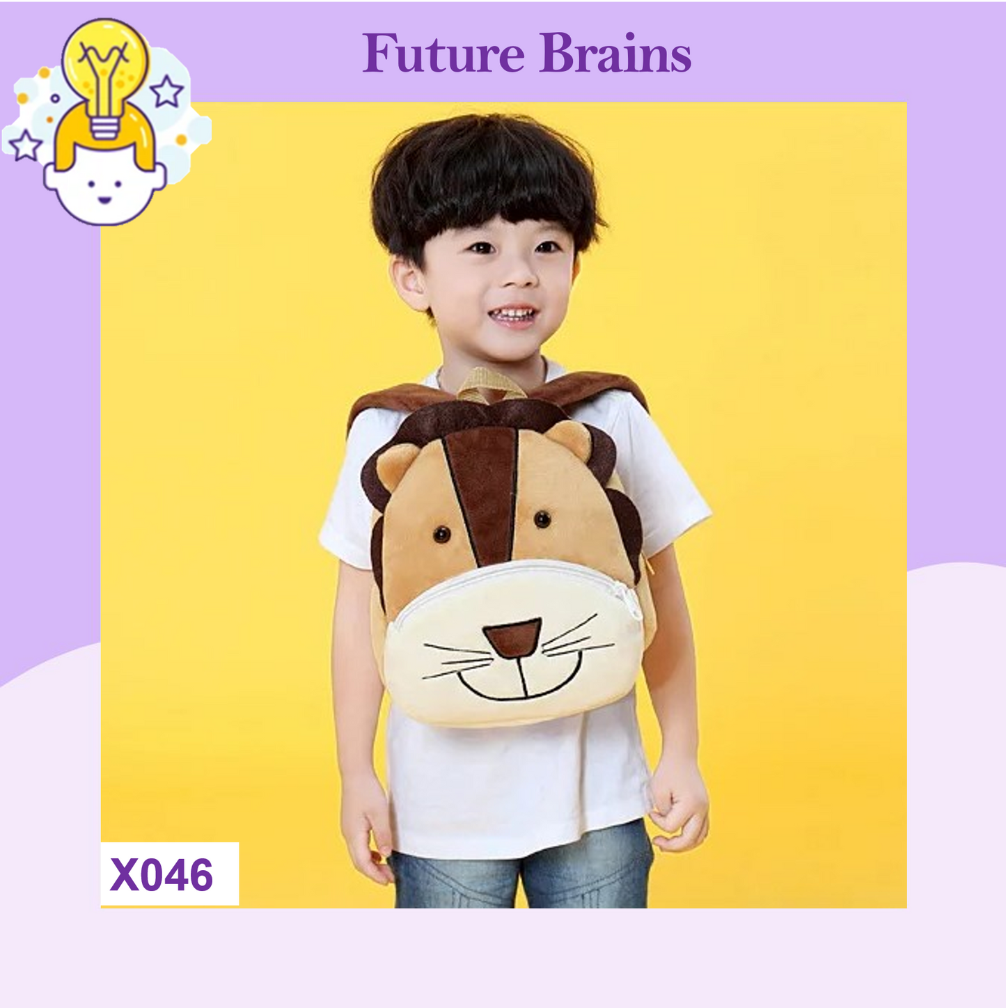 X046 - High-quality animals cartoon backpacks 26 x 24 cm