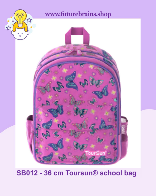 SB012 - 36 cm Toursun® school bag butterflies design