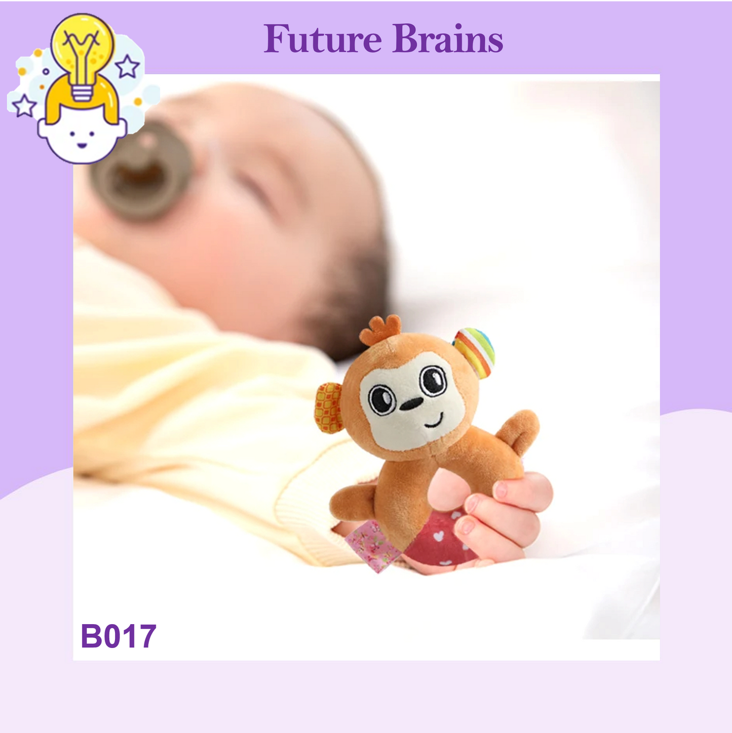 B017 - Baby cloth rattle ring