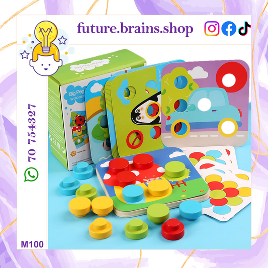 M100 - Big peg mosaic wooden set